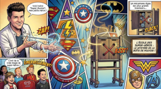 Bd r&eacute;alis&eacute; pour l'un des tours de magie du spectacle SUPER HERO